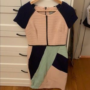 Anthropologie color block dress- maeve size 4